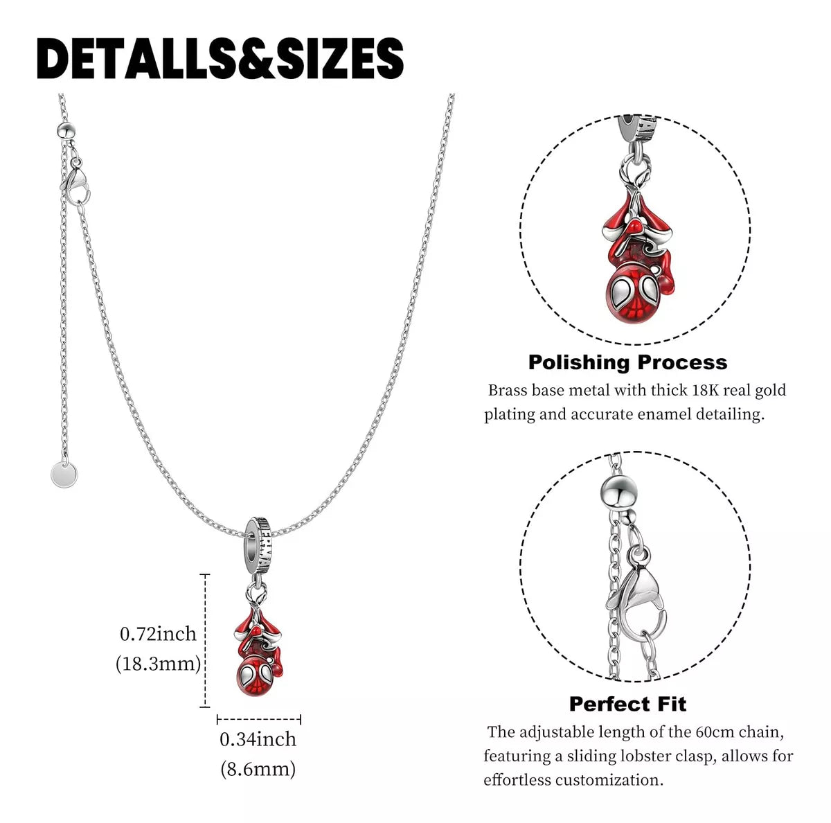 Collar Spiderman 925 Plata