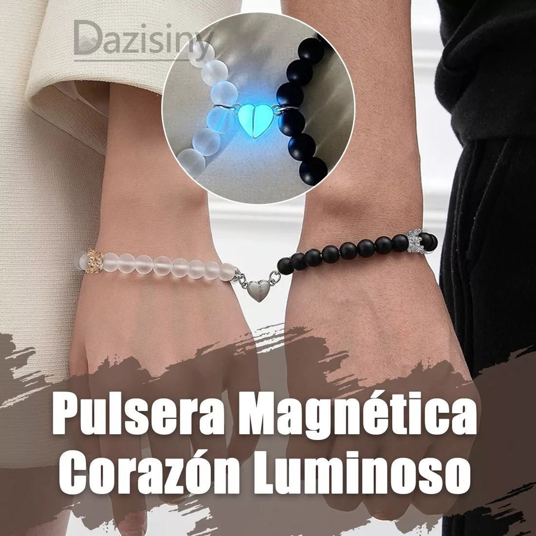 Pulseras De Parejas Corazon iluminado